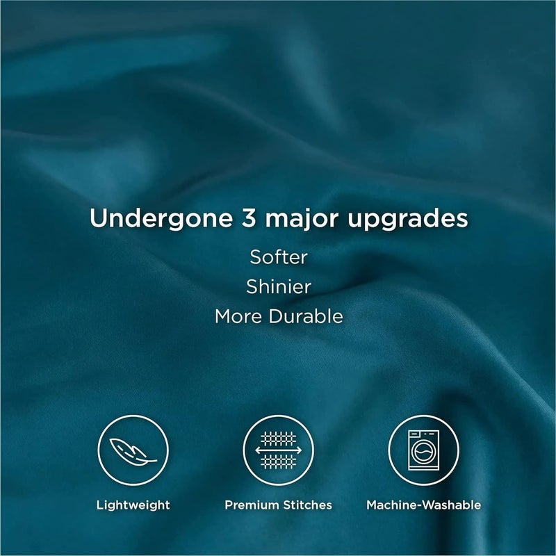 QOAL Pillow Cover, Satin Pillow Cover, Silk Pillow Covers, Pillow Cover Set of 2, Silk Pillow Cases for Hair and Skin, Satin Silk Pillow Cover for Hair and Skin - Image 3