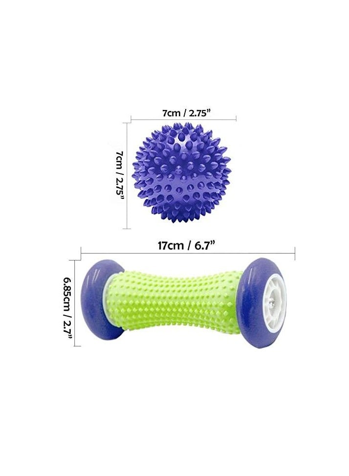 general Foot Massage Roller Spiky Ball Relieve Plantar Fasciitis Heel Spurs Foot Arch Pain Deep Tissue Acupressure Reflexology Massager Relax Sore Muscle Knots - Image 2