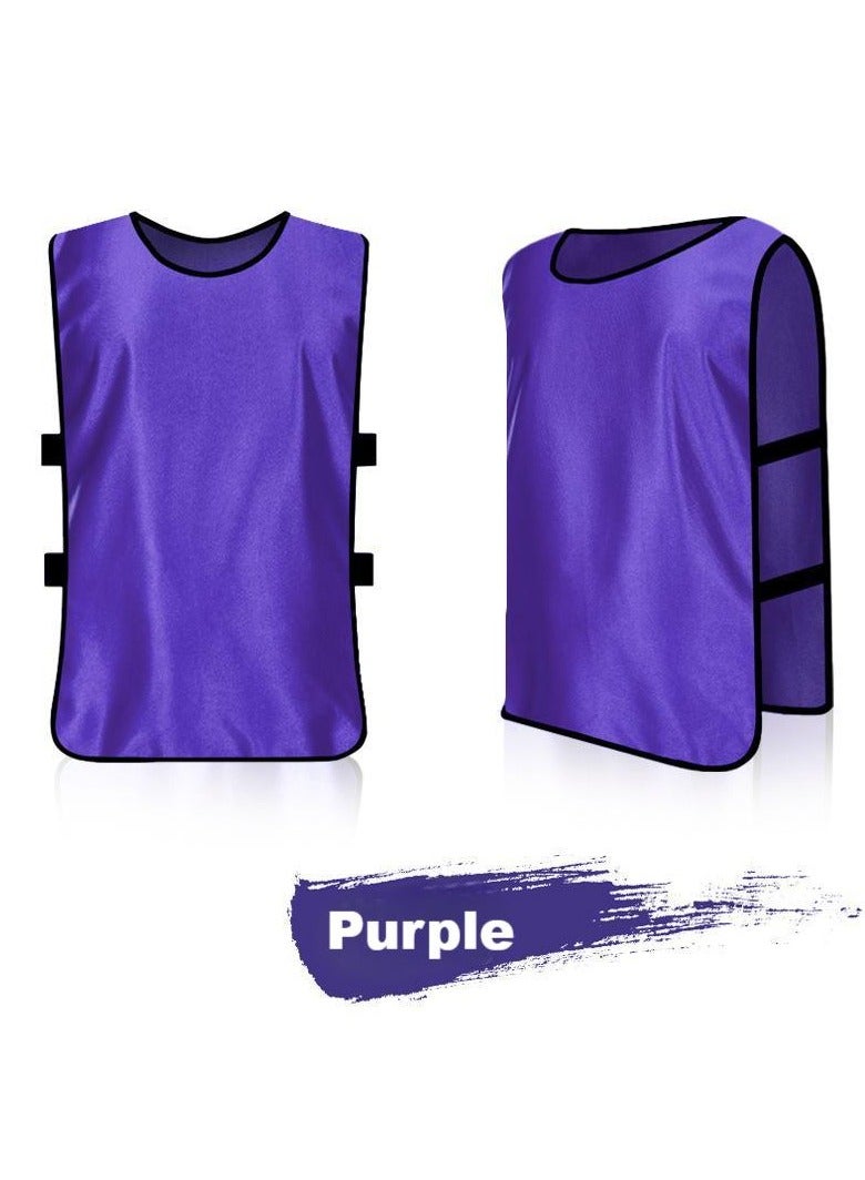 إسكدنيا أخياش تدريب للأطفال، سترات تدريبية مرقمة ل Jerseys كرة القدم كرة السلة - مجموعة من 6، قمصان تدريب لكرة السلة، كرة القدم، كرة اليد (بنفسجي) - Image 4