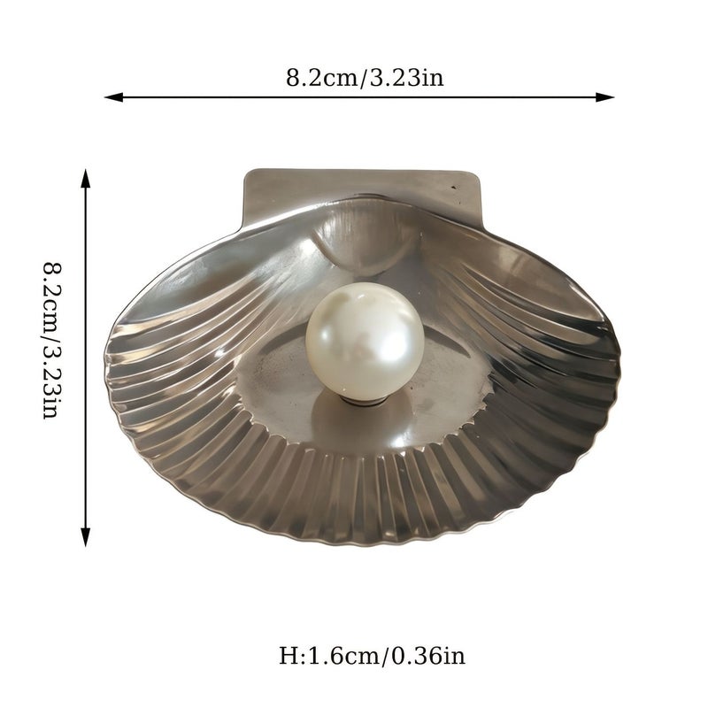 Seashell Pearl Incense Holder Stainless Steel Tray Home Decor Magnetic Detachable Pearls - Image 4