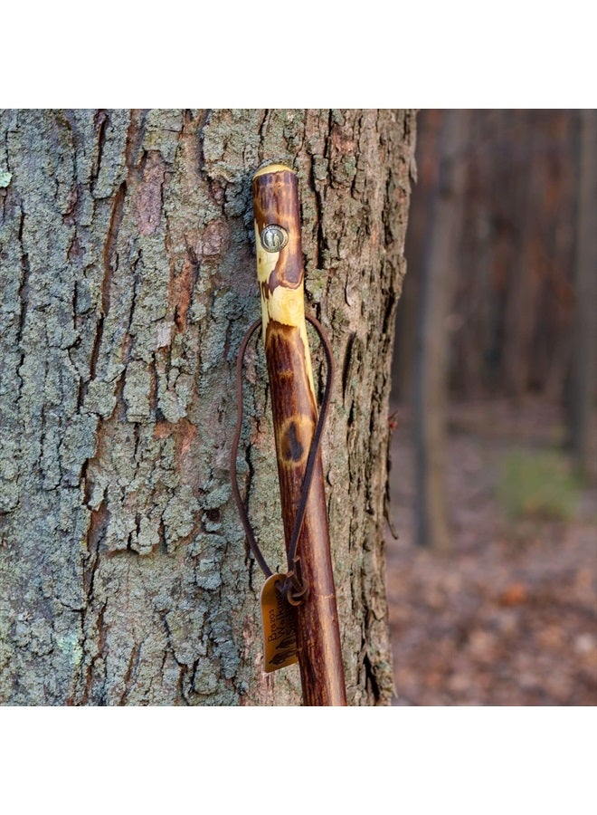 Brazos Rustic Wood Walking Stick, Hawthorn, Traditional Style Handle, for Men & Women, Made in the USA, 58" - Image 2