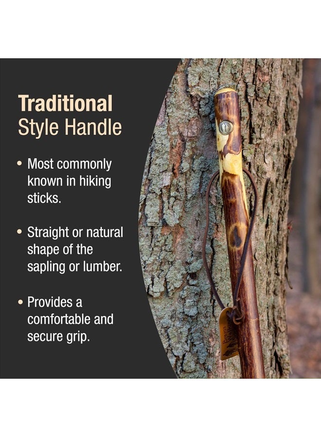 Brazos Rustic Wood Walking Stick, Hawthorn, Traditional Style Handle, for Men & Women, Made in the USA, 58" - Image 4