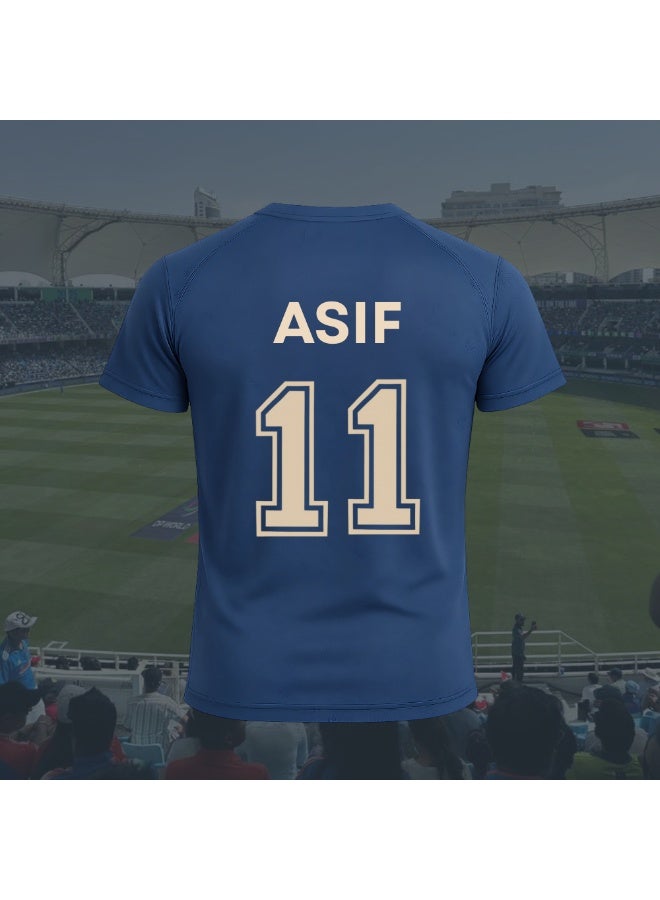 تيشيرت لاعب الكريكيت الرياضي في الإمارات العربية المتحدة - تيشيرت رجالي بأكمام قصيرة ورقبة دائرية يسمح بمرور الهواء - مثالي لممارسة الكريكيت وجلسات التدريب والملابس الرياضية اليومية - Image 2