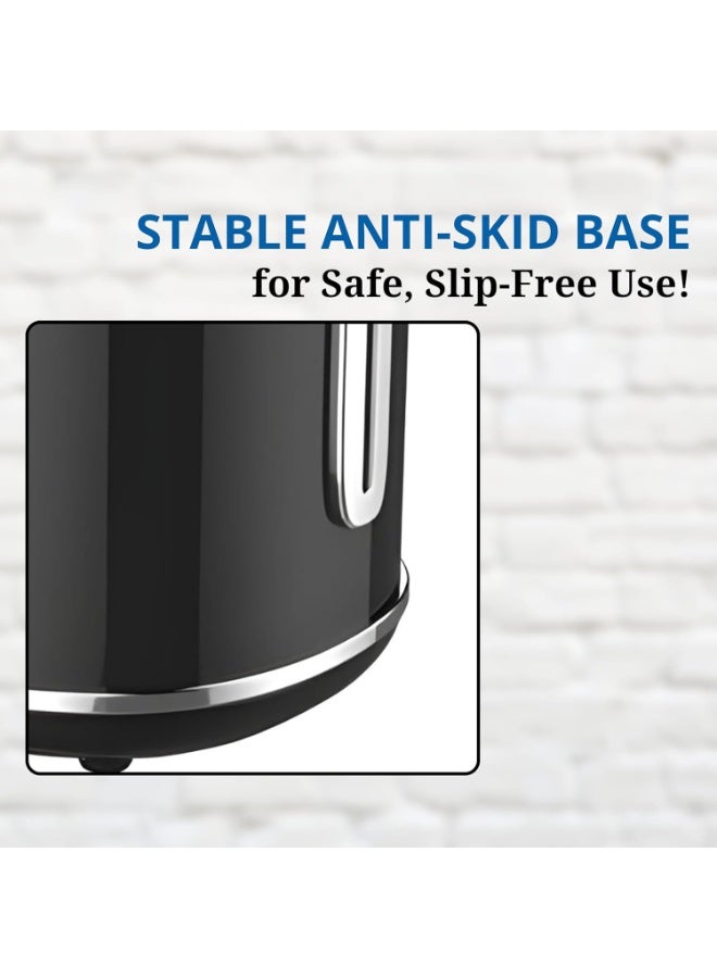 Westinghouse USA Retro 2-Slice Bread Toaster – Black | 6 Browning Levels, Self-Centering Slots, Crumb Tray, Warming Rack (UAE Version) - 2 Years Warranty - Image 4