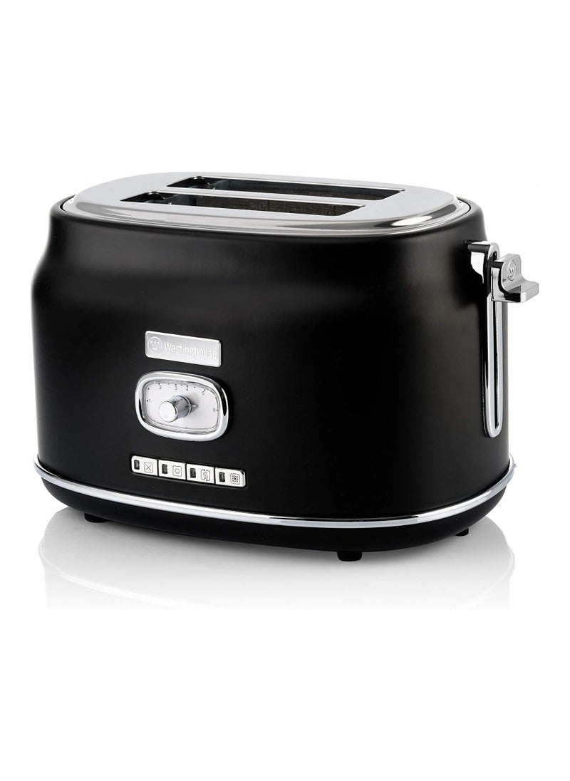 Westinghouse - Retro Series 2-Slice Toaster 815W - Black | High-Power Toaster for Even Toasting, Bagels & More - Image 1