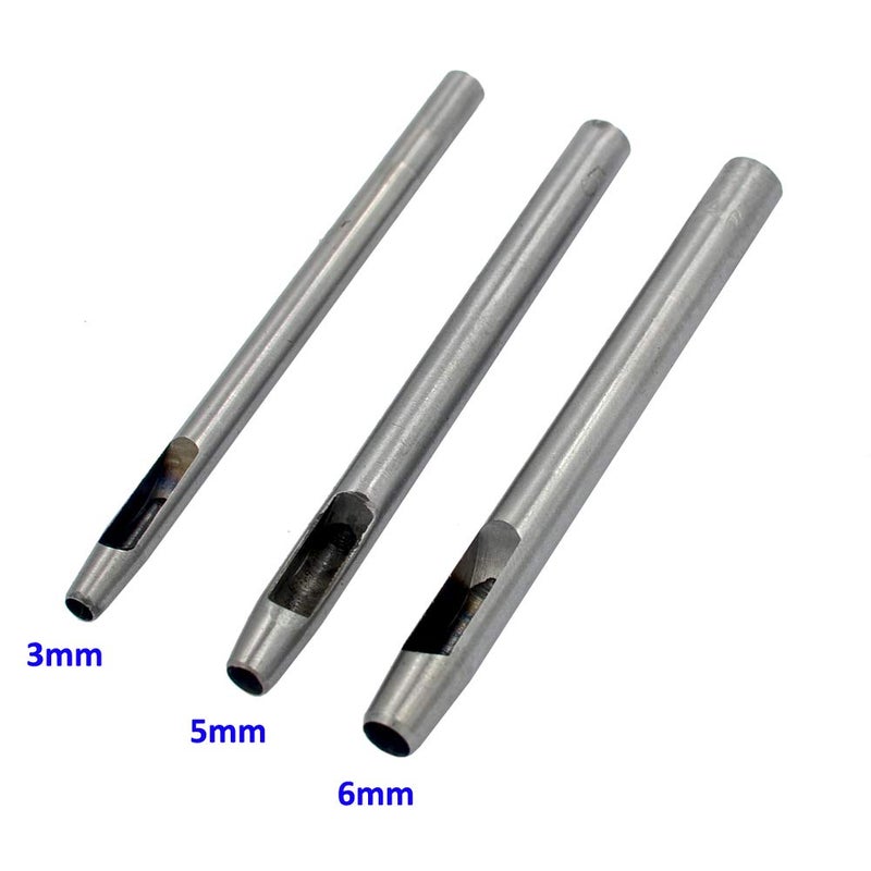 DGOL Leathercraft 10 Sizes Hollow Punch Stitching Strap Belt Sharp Hole Puncher Punching Tool - Image 3