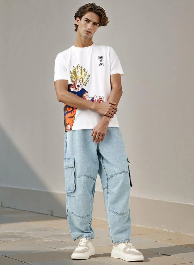 SP Characters Print Crew Neck T-shirt
