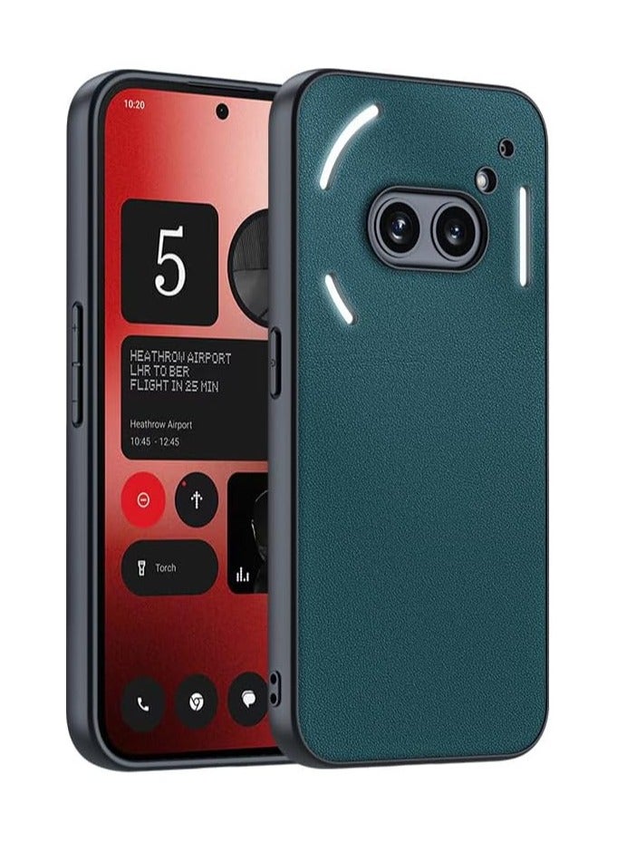 غطاء متوافق مع Nothing Phone (2a) Plus 5G، مصنوع من جلد ناعم بنمط ألياف الكربون، غلاف خفيف الوزن ومضاد للصدمات ومقاوم للسقوط.