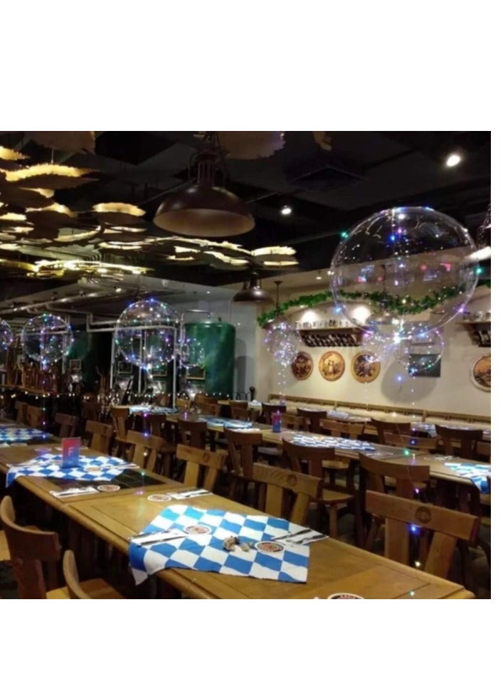 OASIS-TH 10 PACKS LED Bobo Balloons,Transparent LED Light Up Balloons,Helium Style Glow Bubble Balloons With String Lights For Party Birthday Wedding Festival Decorations  - Image 2