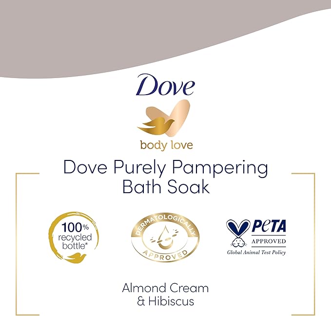 Dove حمام دوف المهدئ مع كريم اللوز والكركديه لحمام فقاعات مريح 450 مل - Image 5