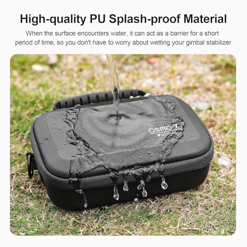 Skyreat Osmo Mobile 7P Case,PU Leather Portable Storage OM 7P / OM 8 Case Shoulder Bag for DJI Osmo 8/7 Smartphone Gimbal Stabilizer Accessories - Image 5