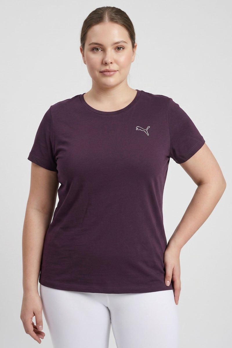 PUMA Women Sportwear Fit Short Sleeve Training T-Shirt, Purple - Image 1