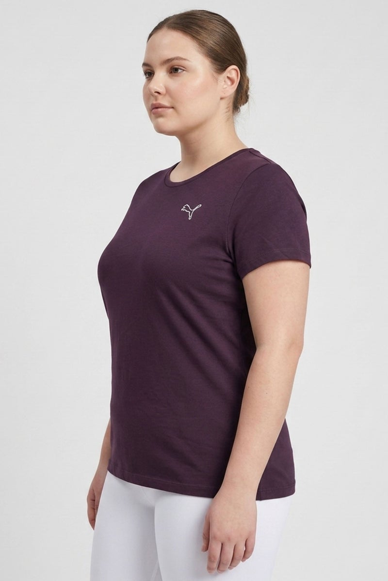PUMA Women Sportwear Fit Short Sleeve Training T-Shirt, Purple - Image 3