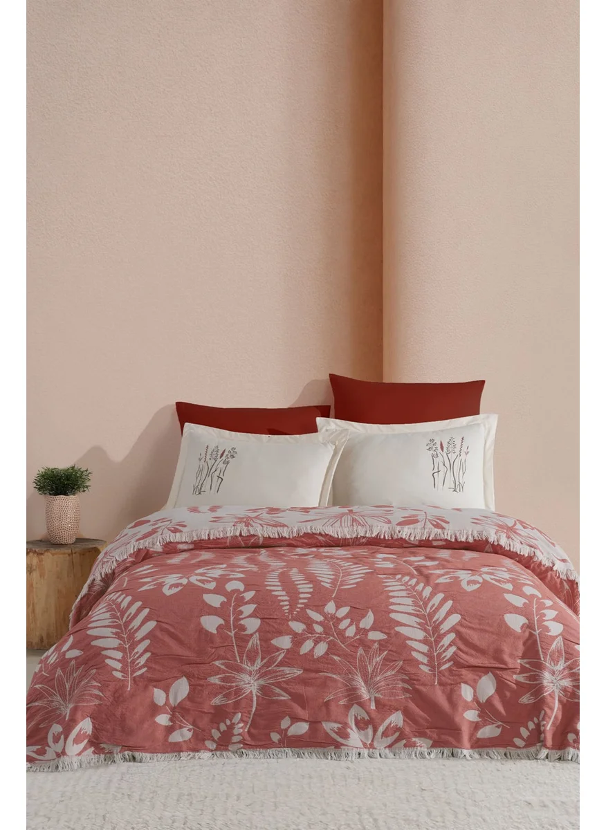 Elart Natural Series Leaf Bedding Set 6 Piece Cinnamon