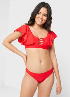 Ruffle Crop Bikini Set