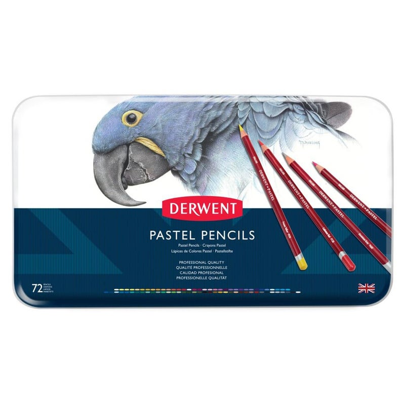 Derwent Pastel Pencils, 4mm Core, Metal Tin, 72 Count (32996) - Image 2