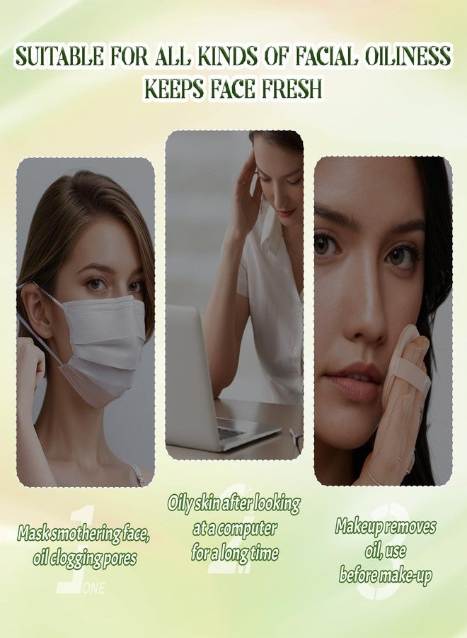 BOROLA Oil Blotting Paper for Face 200 Sheets Replacement Packs, Soft Absorbing Pads for Face Shine Control, Portable Oil Absorbing Tissues for Oily Skin, Design for Men & Women(Green) - Image 5