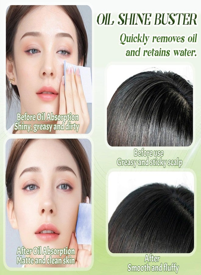BOROLA Oil Blotting Paper for Face 200 Sheets Replacement Packs, Soft Absorbing Pads for Face Shine Control, Portable Oil Absorbing Tissues for Oily Skin, Design for Men & Women(Green) - Image 3