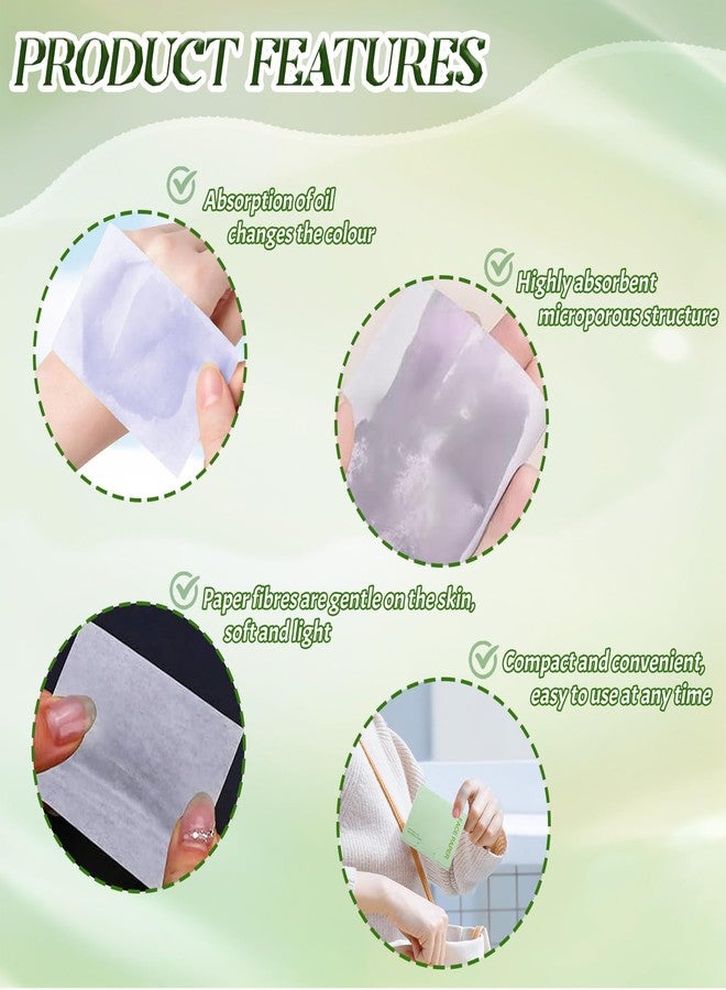 BOROLA Oil Blotting Paper for Face 200 Sheets Replacement Packs, Soft Absorbing Pads for Face Shine Control, Portable Oil Absorbing Tissues for Oily Skin, Design for Men & Women(Green) - Image 4