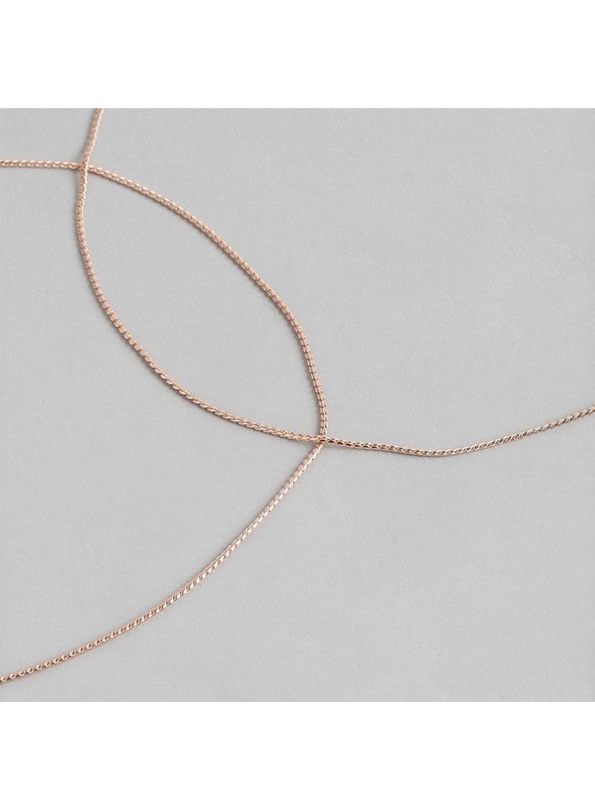 ZAVYA 925 Sterling Silver Modest Minimal Rose Gold Anklet (Pair) | Gift for Women & Girls | With Certificate of Authenticity & 925 Stamp - Image 5