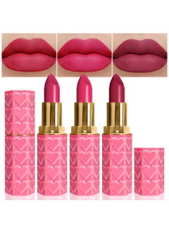 CAKAILA 3 Pcs Matte Velvet Lipstick for Women Set,Nude Long Lasting Matte Lipstick 24H Waterproof for Girls Natural Lip Makeup,Matte Non-Stick Lipstick Makeup for Women,labiales magicos 24 horas originales 