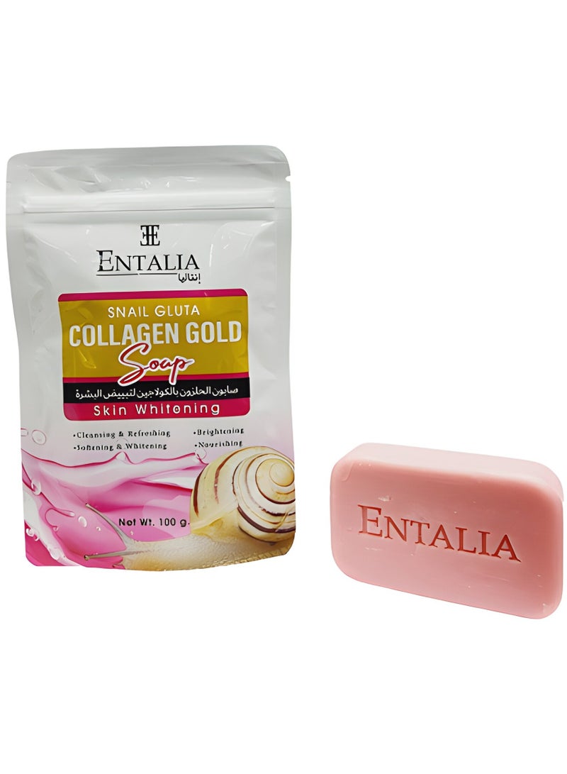 Thai Snail Soap With Collagen For Skin Whitening Works to Whiten The Skin in a Great Way And Quickly And Gives Softness And a Silky Touch 100 Grams