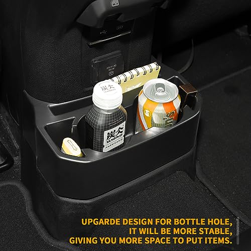 Hoolcar Rear Cup Holder Floor Console Mounted Drink Holders Rear Seat Storage Box Compatible with Jeep Wrangler JLU & Gladiator JT 2018-2023, Interior Accessories, Black - Image 3