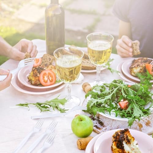 SACATR 100 Count Disposable Plastic Forks,Heavy Duty Plastic Forks, Clear Plastic Silverware, BPA-Free, Heat Resistant, Suitable for Parties, Events and Everyday Use - Image 5