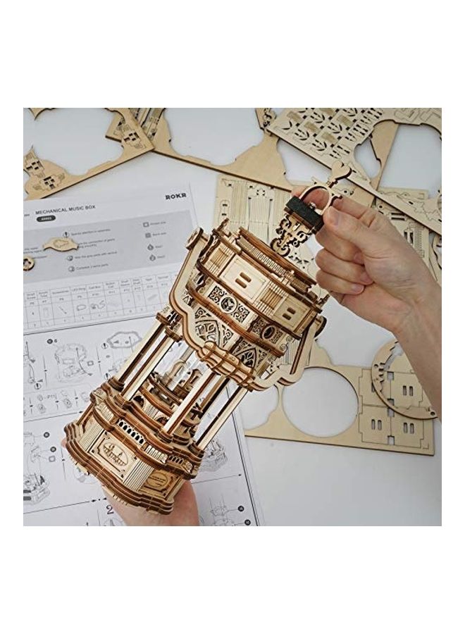 NIBEMINENT 3D Wooden Puzzle Mechanical Treasure Box Model DIY 4.8inch - Image 3