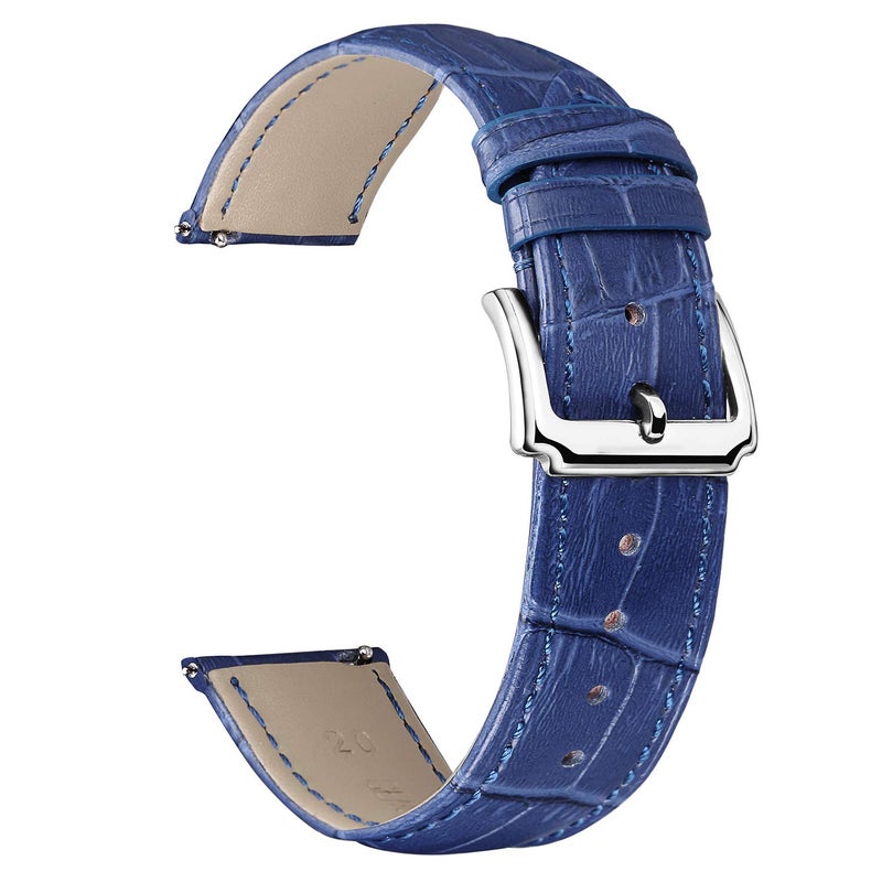 BINLUN Genuine Leather Watch Bands Women Men Quick Release Leather Watch Straps Replacement with 12 Colors Option (10mm, 12mm, 14mm, 15mm, 16mm, 17mm, 18mm, 19mm, 20mm, 21mm, 22mm, 23mm) - Image 1
