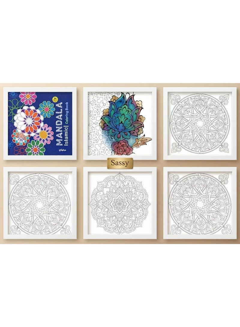 Mandala Coloring Book for Adults & Kids – 24 Detailed Therapeutic Patterns - Image 4