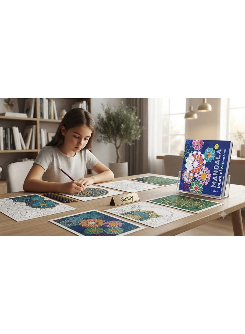 Mandala Coloring Book for Adults & Kids – 24 Detailed Therapeutic Patterns - Image 1