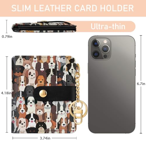 Jogjam Dogs Rfid Women Wallet, Small Slim Thin Credit Card Wallet, PU Leather Bifold Cash Zipper Coin Pocket ID Window for Female Ladies Teen Girls Girly - Image 5