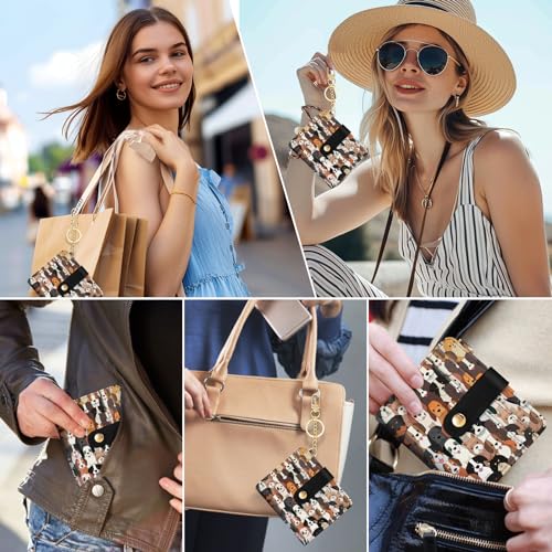 Jogjam Dogs Rfid Women Wallet, Small Slim Thin Credit Card Wallet, PU Leather Bifold Cash Zipper Coin Pocket ID Window for Female Ladies Teen Girls Girly - Image 2