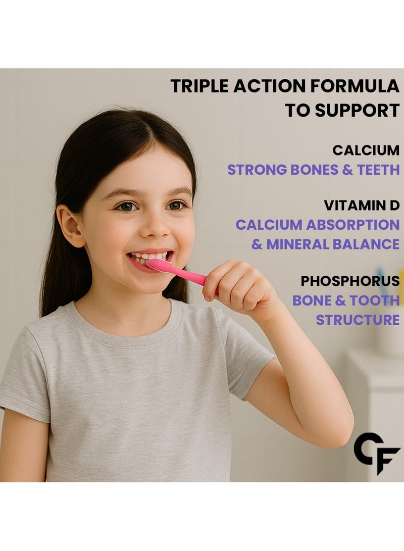 كارباميد فورتي حلوى كالسيوم مع فيتامين د، بنكهة المانجو والفراولة، ثلاثون قطعة من الحلوى النباتية لتقوية المناعة - Image 4