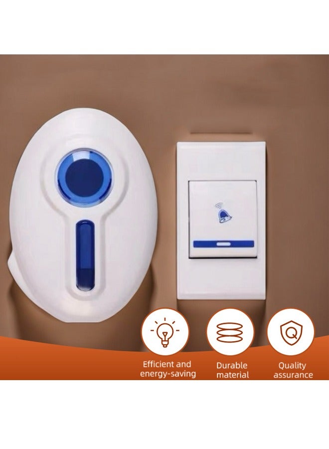 Wireless Doorbell, Waterproof Wireless Doorbell Kit With 32 Bells And AdjUStable Volume(1 Receiver And 1 Pressure Button) - Image 2