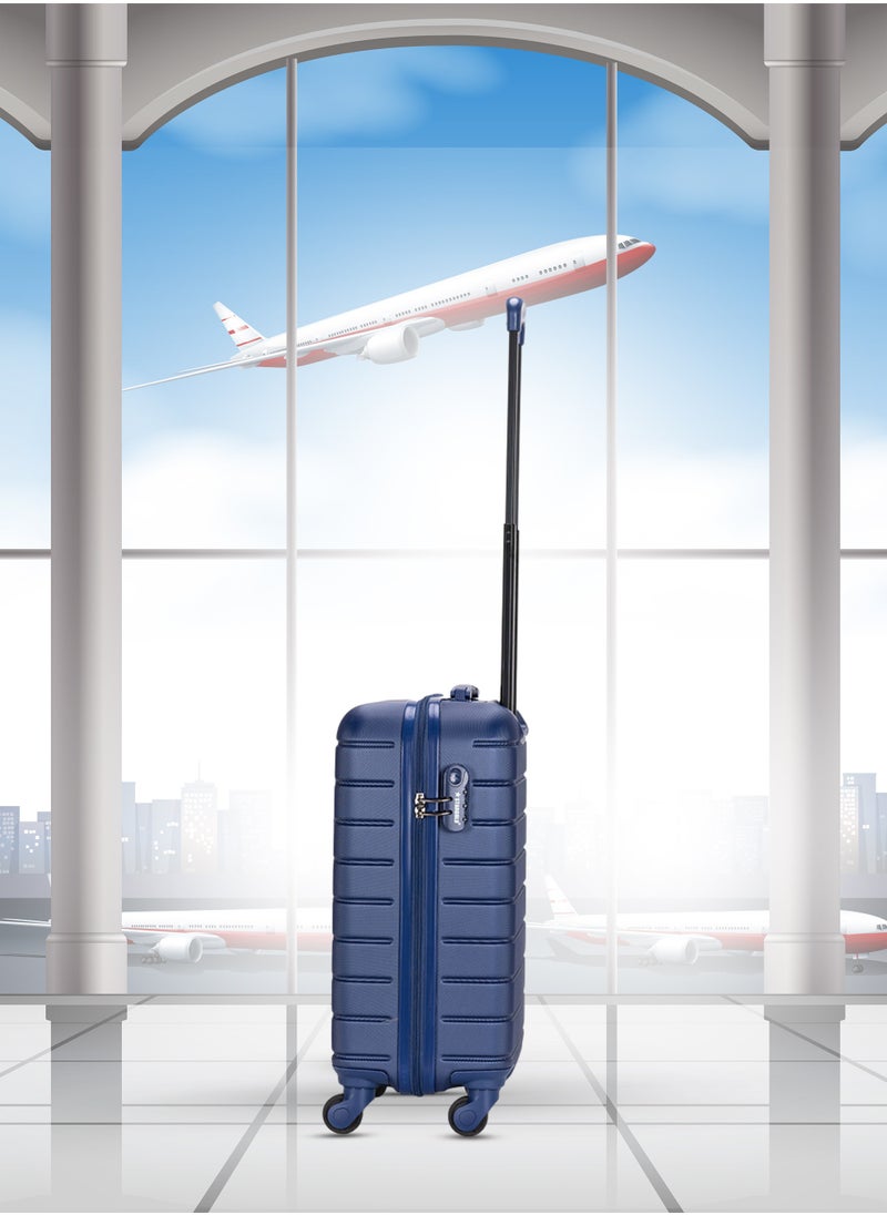 Single Hardside Spinner ABS Trolley Luggage With Number Lock 20 Inches