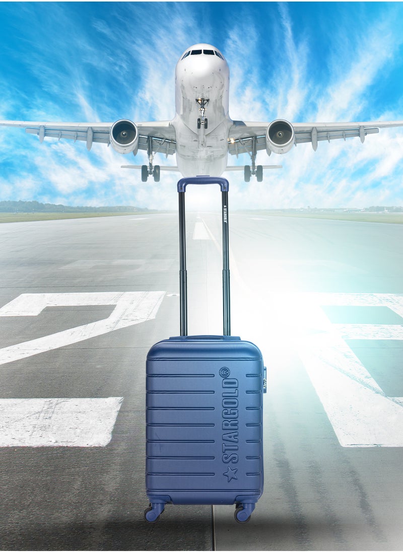 Single Hardside Spinner ABS Trolley Luggage With Number Lock 20 Inches