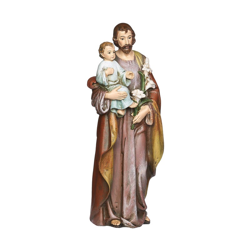 Joseph's Studio by Roman - St. Joseph and Child Jesus Figure, Renaissance Collection, 6.25" H, Resin and Stone, Religious Gift, Decoration, Collection, Durable, Long Lasting - Image 4