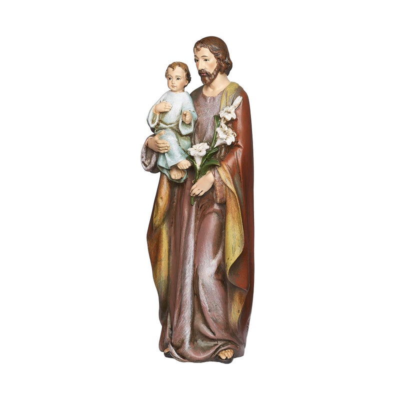Joseph's Studio by Roman - St. Joseph and Child Jesus Figure, Renaissance Collection, 6.25" H, Resin and Stone, Religious Gift, Decoration, Collection, Durable, Long Lasting - Image 2