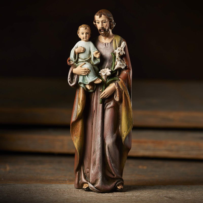 Joseph's Studio by Roman - St. Joseph and Child Jesus Figure, Renaissance Collection, 6.25" H, Resin and Stone, Religious Gift, Decoration, Collection, Durable, Long Lasting - Image 5