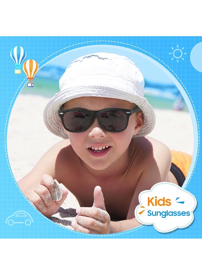 3 PCS Kids Sunglasses for Boys Girls Polarised Toddler Sunglasses for Children Sun Shades with UV Protection Flexible Rubber Frame - Image 3