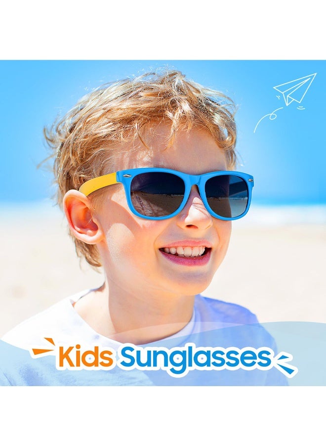 3 PCS Kids Sunglasses for Boys Girls Polarised Toddler Sunglasses for Children Sun Shades with UV Protection Flexible Rubber Frame - Image 5