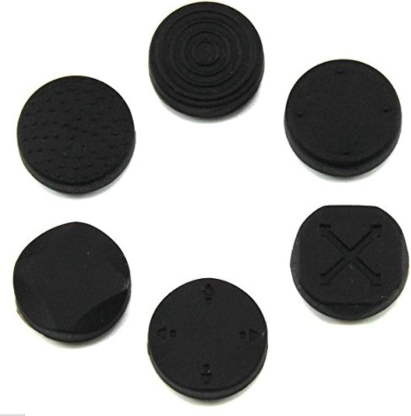 1 Set Analog Silicone Thumb Stick Grip Joystick Caps Cover for PSV 1000 2000 Black