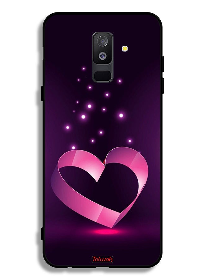 Tolwak Samsung Galaxy A6 Plus (2018) Protective Case Cover Heart Art - Image 1