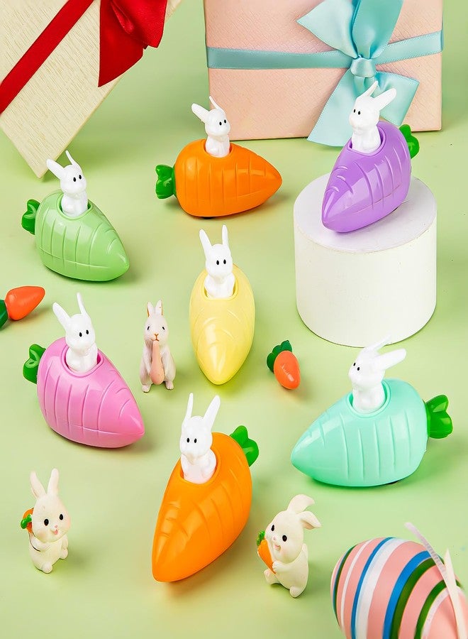 LHSYFBZ 14Pcs Easter Pull Back Cars Toys, Bunny Cars Carrot Cars Rabbit Fun Toy for Toddler Boy Girl, Plastic Easter Eggs Filler Easter Present for Kids - Image 2
