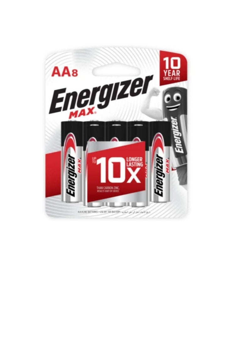إنرجايزر بطاريات قلوية إنرجايزر إيه إيه سكوير ماكس E91 BP8 - Image 2