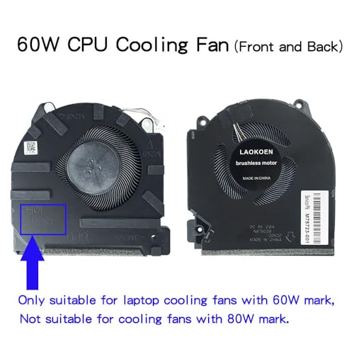 LAOKOEN New Cooling Fans for HP Victus Gaming laotop 16-d 16-e TPN-Q263 TPN-Q264 RTX3050 RTX3050Ti GTX1650/Ti DC 5V 10H Fan P/N:M75723-001 M75721-001 M75720-001 M75722-001,（Not for RTX3060 Laptop - Image 3