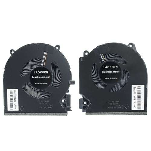 LAOKOEN New Cooling Fans for HP Victus Gaming laotop 16-d 16-e TPN-Q263 TPN-Q264 RTX3050 RTX3050Ti GTX1650/Ti DC 5V 10H Fan P/N:M75723-001 M75721-001 M75720-001 M75722-001,（Not for RTX3060 Laptop - Image 1
