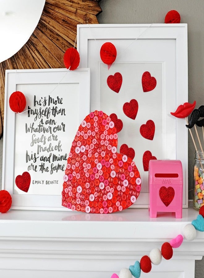 Imeepa 500 PCS Red Glitter Heart Sticker, 1" Love Shape Labels, Self-Adhesive Heart Stickers for Mother’s Day, Valentine's Day, Envelopes, Wedding, Crafting, Scrapbooking, Gift, Award Charts - Image 5
